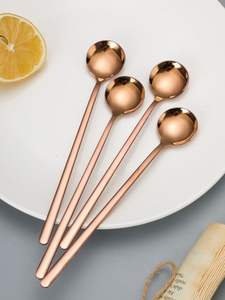 Kit de camarero colorido, mezcla de acero inoxidable, cóctel, vino, bebida, cuchara agitadora, punta de lágrima, cuchara de barra dorada con mango giratorio - Product Image 4