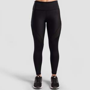 Leggings Deportivos de Cintura Alta Liftlux (Negros) Talla Grande XXL XS Transpirables con Malla Decorativa y Cierre Elástico en la Cintura Spandex/Nylon - Product Image 1