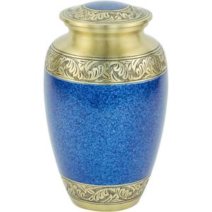 Vente en gros d'urnes de crémation pour adultes de style européen de qualité supérieure Décoration intérieure urne pour cendres humaines en émail vert disponible en vente - Product Image 6