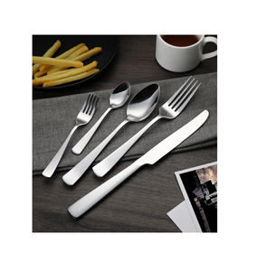 Juego de cubiertos de acero inoxidable de 32 piezas para restaurante u hotel de acero espejado, incluye tenedores, cucharas, cuchillos - Product Image 1