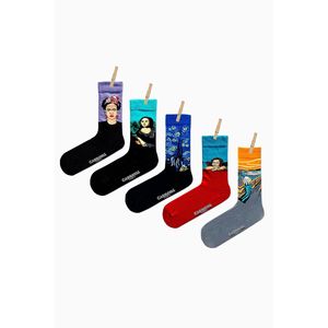 Juego de 5 Pares de Calcetines Unisex con Diseños Artísticos Coloridos, 100% Algodón, Logotipo Personalizable, Antibacterianos, Técnicas de Sublimación Digital - Product Image 1