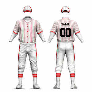 Ensemble de maillot de baseball professionnel de qualité supérieure, respirant, antibactérien, évacuant l'humidité, taille plus, polyester - Product Image 1