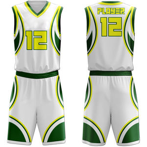 Sublimación personalizada color amarillo uniforme de baloncesto juvenil conjunto corto transpirable niños unisex baloncesto Jersey conjunto con pantalones cortos conjunto - Product Image 6