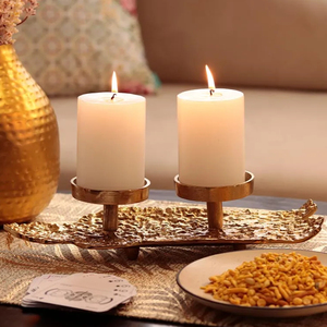 Bougeoir en laiton unique pour la maison Bougeoir décoratif disponible en taille personnalisée peut contenir 5 bougies pour la décoration de mariage à la maison - Product Image 6