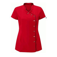 Uniforme de travail, uniforme uni, uniforme de salon de beauté, tunique à manches courtes pour femmes, uniforme de coiffeuse, haut de travail pour femmes