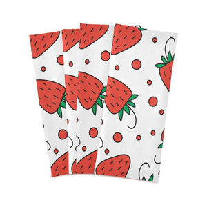 Nouveauté 100% coton fraise brodé Golf 20x30 150 GSM léger durable séchage rapide à la main torchons doux - Product Image 1