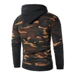 Sudadera con capucha esencial de algodón 100% de alta calidad al por mayor, personalizable con el logotipo de su marca, diseño de camuflaje unisex para hombre para invierno - Product Image 3