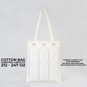 Sac en toile de coton naturel 14 x 16 (35x40 cm) avec fermeture ouverte, 10 oz, sac simple et uni sans logo, idéal pour ranger les accessoires. - Product Image 5