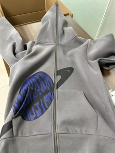 OEM al por mayor precio barato de buena calidad 100% algodón cremallera sudaderas con capucha 3D bordado Logo hombres Jumper sudaderas con capucha Unisex liso sudaderas con capucha - Product Image 6