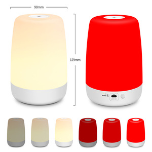 670nm Red <b>Light</b> Therapy Sleep Lamp Dimmable Bedside Night <b>Light</b> with Timer Memory Function for Adults Kids Insomnia Relief - Product Image 5