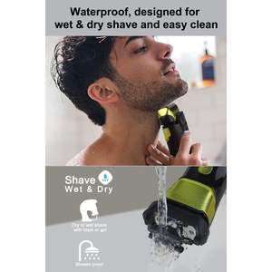 Afeitadora Eléctrica Inalámbrica para Hombre con 3 Cuchillas Flexibles, Recortadora Desplegable, Uso en Seco/Húmedo IPX7, Afeitadora de Lámina Triple para Cara y Cuerpo, Lavable - Product Image 4