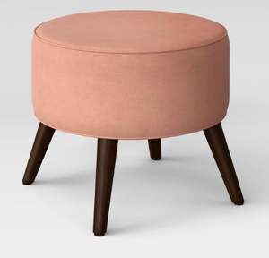 Pouf en métal plaqué or au design tendance, avec pieds dorés, pour la maison, les hôtels, les villas, meubles décoratifs, pouf rond - Product Image 2