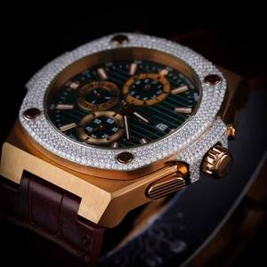 Montre mécanique de luxe en moissanite, testeur de diamants, montre sertie de diamants, montre pour homme en acier inoxydable, lunette de montre de rappeur, diamant VVS pour homme - Product Image 4