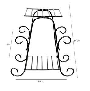 Estante de Metal para macetas de 4 niveles, estante de flores para sala de estar, maceta de múltiples capas, estante para balcón, estante decorativo Simple - Product Image 5