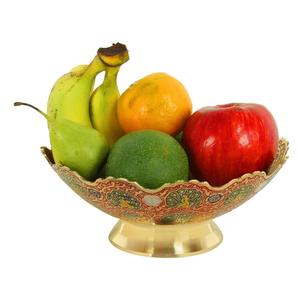 ชามเสิร์ฟทรงสูงลายนกยูง ดีไซน์หรูหรา ทำจากโลหะสีทอง เหมาะสำหรับตกแต่งโต๊ะอาหารในงานแต่งงาน โรงแรม ร้านอาหาร - Product Image 2