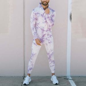 Última llegada de la mejor fabricación Tie Dye chándal para hombres antiarrugas transpirable cómodo peso pesado Venta caliente - Product Image 2