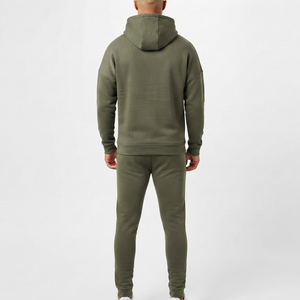Conjunto Deportivo Verde Oliva para Hombre, Estilo Urbano para Correr, Dos Piezas, Sudadera con Capucha y Pantalones, con Logotipo Bordado Personalizado - Product Image 6