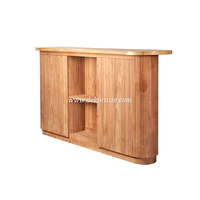 Meuble de bar élégant et moderne en bois et bambou pour cuisine, salle à manger, extérieur, maison et boîte de nuit
