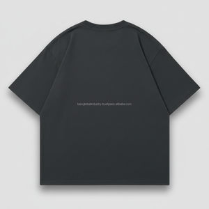 Camisa de punto satinado de algodón extrasuave para hombre, estilo oversize con hombros caídos, premium, de verano, estilo urbano, de secado rápido, ecológica, estampada. - Product Image 2