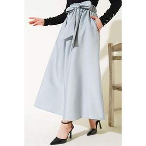 Jupe évasée à ceinture grise - Product Image 2