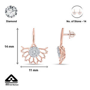 ต่างหูเพชรทรงหยดน้ำดีไซน์ดั๊งไลท์ชาร์ม - Product Image 6