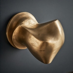 Bouton en laiton massif OrnatePeak avec poignée de tiroir de placard d'inspiration baroque pour villa, hôtel, meubles, appartement - Product Image 4