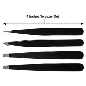 Custom Stainless Steel Eyebrow & <b>Eyelash</b> Tweezers Kit Tip <b>Brush</b> Eyebrow Scissors Set - Product Image 3