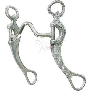 Premium Western Stainless Steel Aluminum <b>Engraved</b> Reusable Med Port Show Bit Durable Horse Riding Training Bits Customizable - Product Image 1