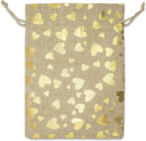 Small Gift Bags Burlap Bags With Drawstring Reusable Jute Bags for <b>Birthday</b> Wedding Party <b>Favors</b>, Halloween, Christmas OEM - Product Image 3