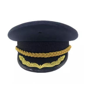 Chapeau d'officier en laine brodé à double rangée, taille personnalisable, logo pour uniformes décontractés pour adultes - Product Image 3