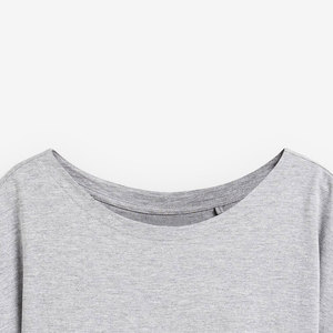 Camiseta informal de manga corta para mujer con logotipo personalizado, ropa de verano de alta calidad 100% algodón, secado rápido, transpirable, Etiqueta Privada, venta - Product Image 5