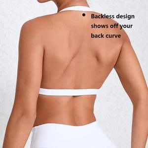 บราโยคะคอวีแบบกำหนดเองสปอร์ตบราเปิดหลังระบายอากาศได้สำหรับยิมและฟิตเนสออกกำลังกายสไตล์เรียบง่าย - Product Image 6