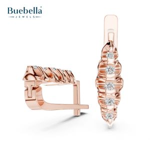 Pendientes de diamantes redondos de Plata de Ley 925 personalizados de alta calidad para mujer, joyería de moda - Product Image 3
