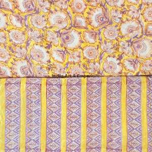 Tissu en coton imprimé à la main, 60x60, tissu de course, imprimé traditionnel de Jaipur, tissu en coton - Product Image 2