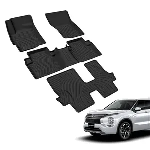 Tapis de sol pour voiture TPE 3D Tapis de voiture imperméable et antidérapant Tapis de voiture de luxe pour MITSUBISHI OUTLANDER Accessoires