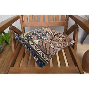Luxury Bohemian Patchwork Kilim Pillow 14x14 Inch Brown Wool <b>Cushion</b> Woven Vintage <b>Fluffy</b> for Living Bedding Christmas Decor - Product Image 4