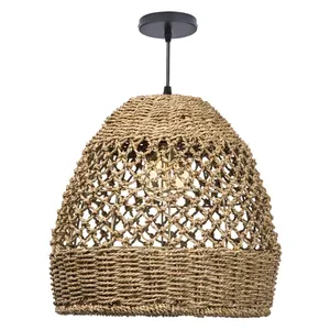 "Pantalla de ratán Seagrass hecha a mano para casas de estilo japonés costero" - Product Image 1