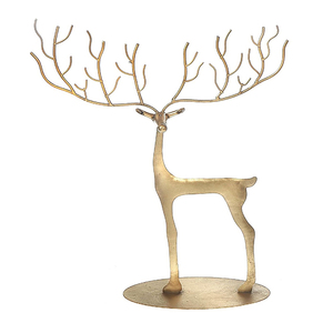 Estatuilla de ciervo de latón, modelo de adorno, estatua de Animal salvaje Retro, decoración de Mesa para el hogar, adorno de Metal sólido, Mini escultura de ciervo - Product Image 5