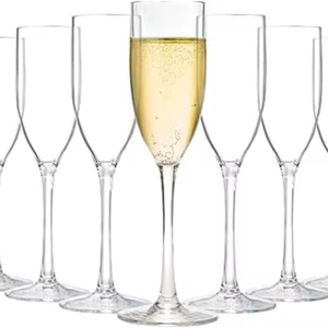 Durable 150ml Lead-Free Crystal Glassware Custom Logo Reusable for Champagne Flute Set for Weddings <b>Parties</b> Bars & Hotels <b>Glass</b> - Product Image 1