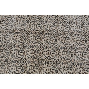 Tapis Vintage en Laine Turque 3.8X6.8 pieds Beige Marron Patchwork Rectangle Design Classique Grande Surface pour Salon Support en Latex - Product Image 5