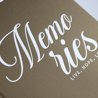 Carnet à couverture en tissu estampé à chaud blanc OEM, couverture rigide, journal vierge avec papier blanc premium 120 g/m²
