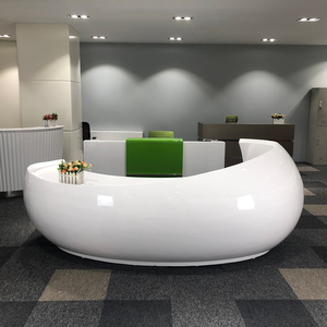 Modern White Wooden <b>Reception</b> Desk Commercial <b>Counter</b> Table For Hotel Beauty Salon Barber Shop School Office <b>Reception</b> Furniture - Product Image 1