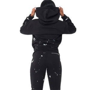 ชุดวอร์มสำหรับผู้หญิงผ้าฝ้ายลำลองพิมพ์ลายพื้นระบายอากาศได้ดีเหมาะสำหรับฤดูหนาวออกแบบได้ตามต้องการเป็นมิตรต่อสิ่งแวดล้อม - Product Image 2