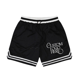 2025 <b>Men's</b> Basketball Jogger <b>Shorts</b> Loose Fit Vintage Sports Outer Wear Casual Mesh <b>Shorts</b> Embroidery Eco-Friendly <b>Elastic</b> <b>Waist</b> - Product Image 1