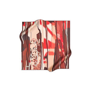 Vintage Plaid <b>Scarf</b>-<b>Red</b> Polyester Wool & Silk Blend Winter Fashion Handkerchief - Product Image 1