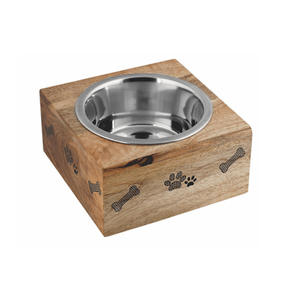 Alimentador de cuencos para perros y gatos elevado personalizado, alimentador de madera para mascotas con cuello de altura ajustable del fabricante indio, venta al por mayor disponible - Product Image 1