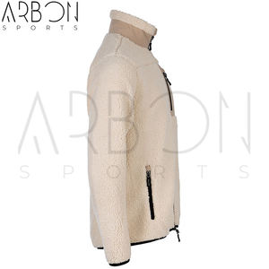 2025 Cozy Zip-Up Winter Warm Up Moda suave y acogedora ropa para adultos con logotipo propio impreso Mejor proveedor Sherpa Fleece Chaquetas - Product Image 4