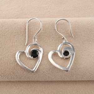 Boucles d'oreilles clous en onyx noir et argent sterling 925 plaqué or, 15 pouces, bijoux faits à la main, cadeau pour femme, fête - Product Image 5