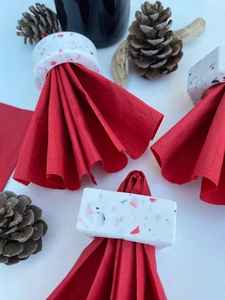 Nouveaux anneaux de serviette faits à la main bonne qualité ronds de serviette en terrazzo coloré pour la décoration de table de dîner de fête de mariage - Product Image 4