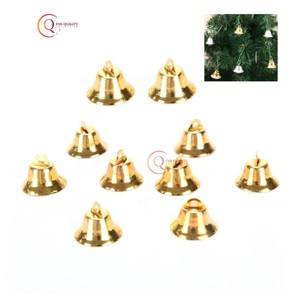 Campanas de Navidad doradas antiguas para colgar en la puerta, decoración elegante para vacaciones, adornos de campana festivos Vintage, decoración navideña perfecta - Product Image 4